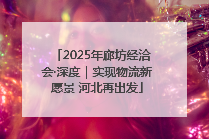 2025年廊坊经洽会·深度｜实现物流新愿景 河北再出发